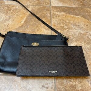 Coach Black and Brown Signature Crossbody Bag